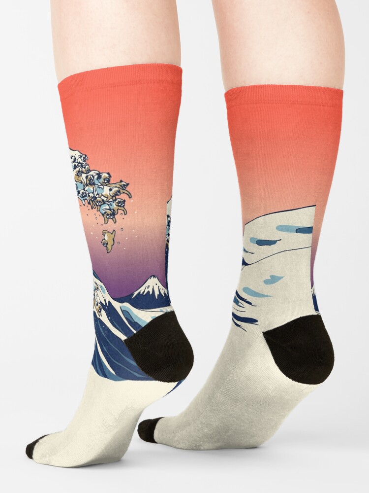 Alternate view of The Great Wave of Pug Socks