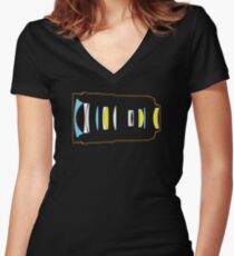 Photographer camera lens construction Women's Fitted V-Neck T-Shirt