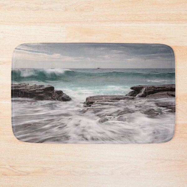 Item preview, Seafoam Across Ocean Rocks: QLD Australia designed and sold by PODLizardWizard.