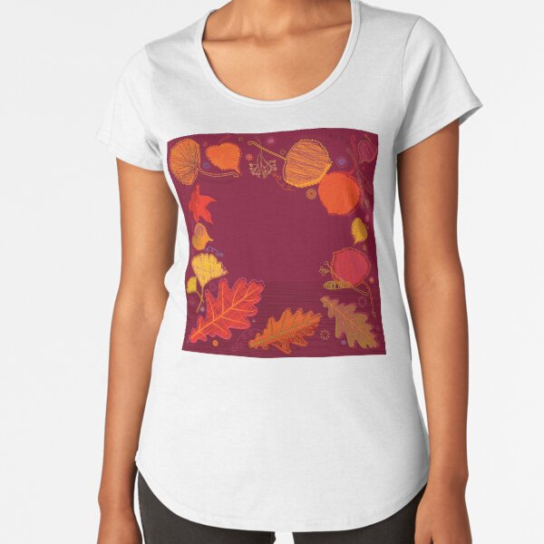 Autumn Leaves Premium Scoop T-Shirt