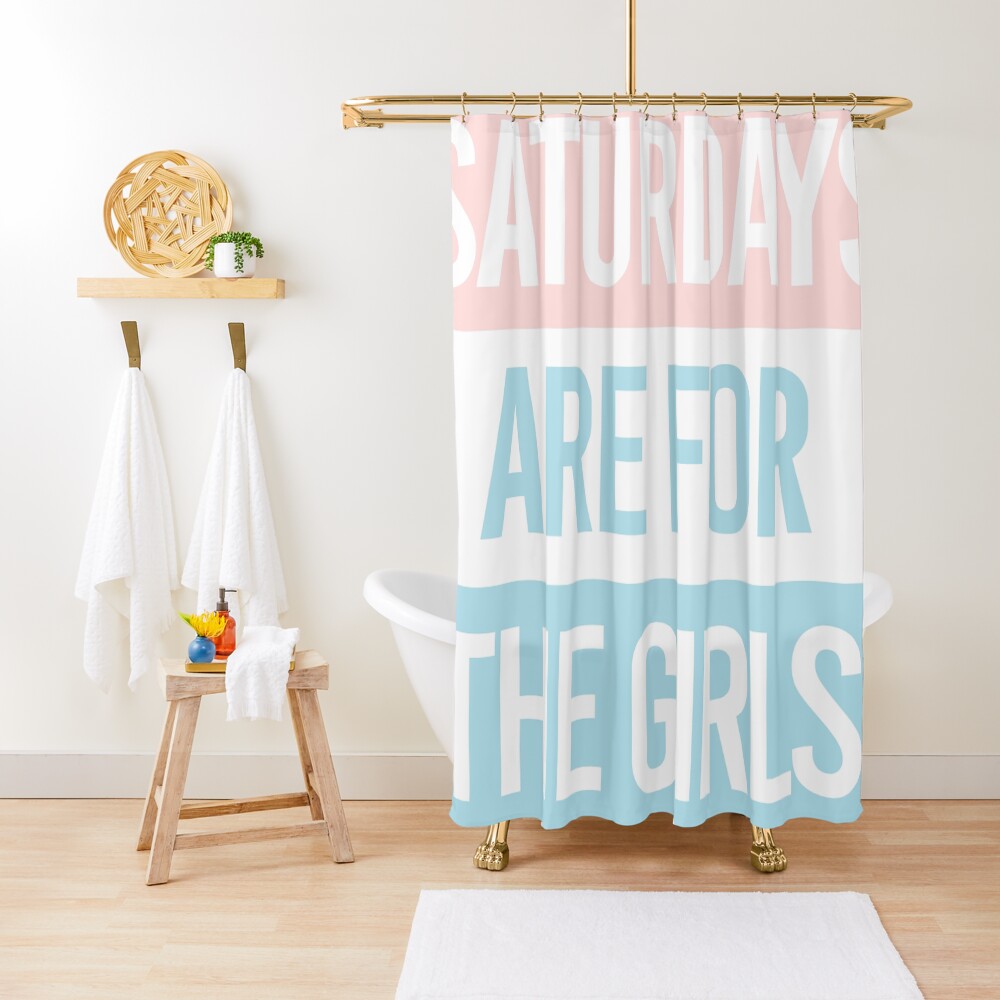 Pastel Saturdays are for the girls Shower Curtain
