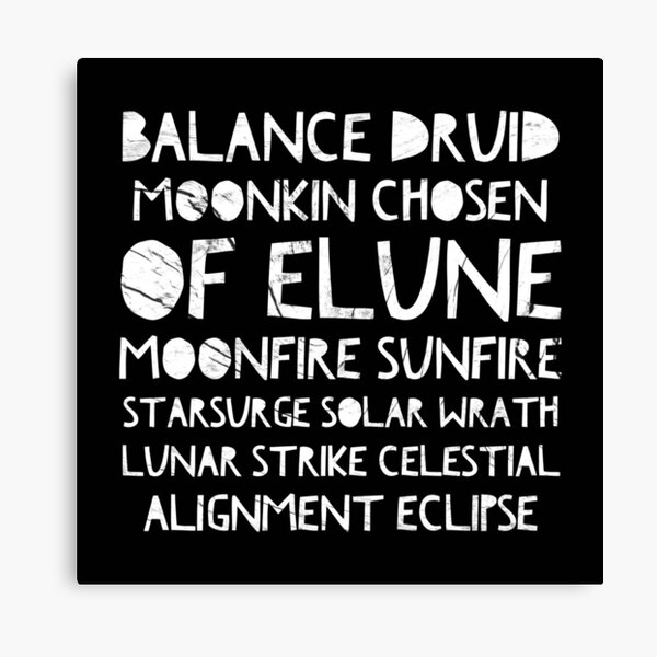 Item preview, Moon Balance Druid Mantra: DnD Spells and Attacks - DPS - Gamer Logo designed and sold by CloudDance.