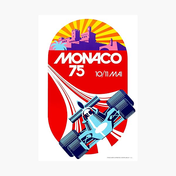 Item preview, 1975 Monaco Grand Prix Racing Poster designed and sold by retrographics.