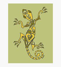 Lizard Tattoo Yellow Photographic Print