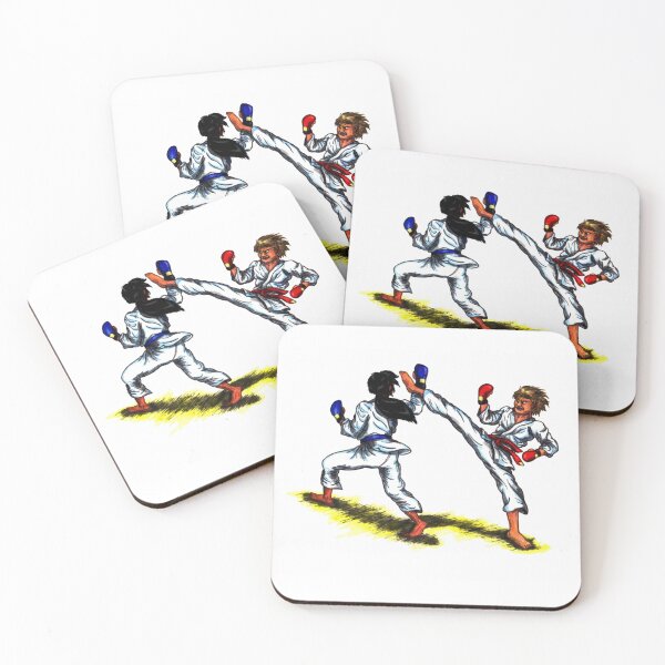 Item preview, two karate men fighting each other in a tournament designed and sold by Jonah Augustin Gray.