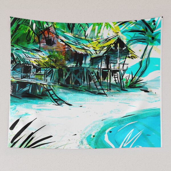Item preview, beach hut heaven designed and sold by Mo Sherwood.