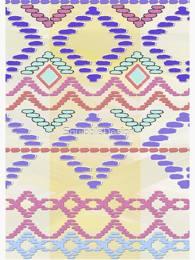 Pastel Tribal Pattern by SquibbleDesign