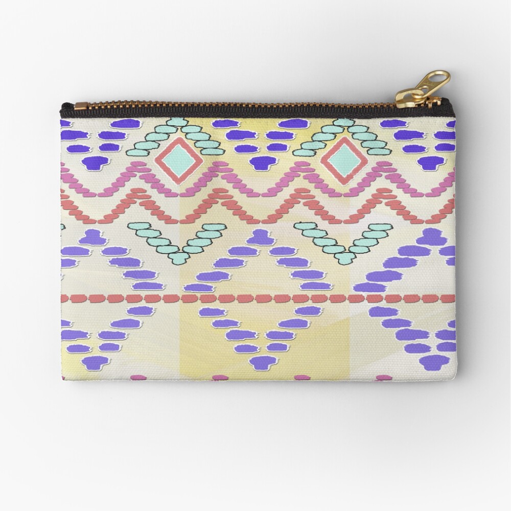 Pastel Tribal Pattern Zipper Pouch