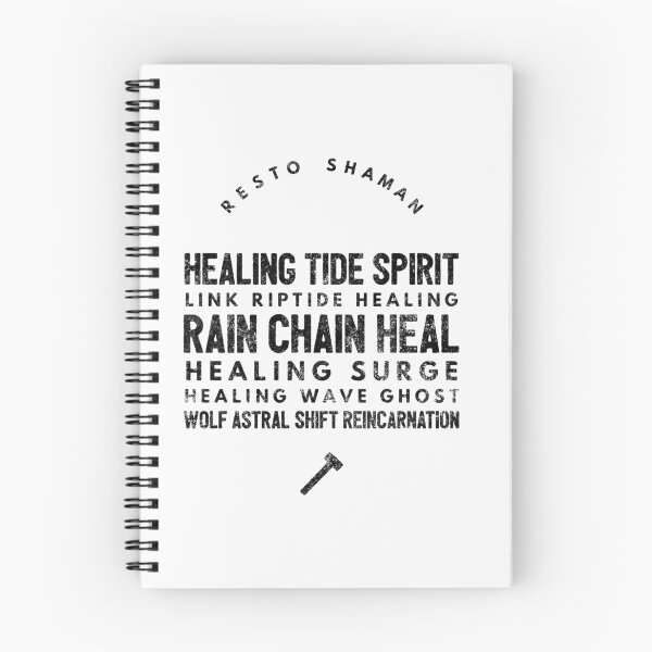 Item preview, Shaman Resto Healer DnD Spells - Raider Love - Cons - Streamers - b/w designed and sold by CloudDance.