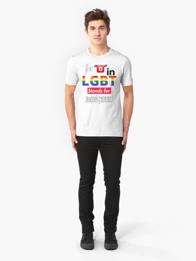 T-shirt ajusté ''(ORIGINAL) Le B dans LGBT signifie Bonkle' : autre vue