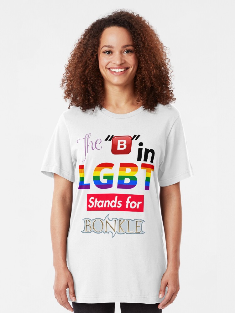 T-shirt ajusté ''(ORIGINAL) Le B dans LGBT signifie Bonkle' : autre vue
