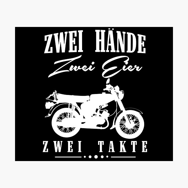 Two hands Two bars Two eggs, Simson moped, East Germany from the GDR Photographic Print