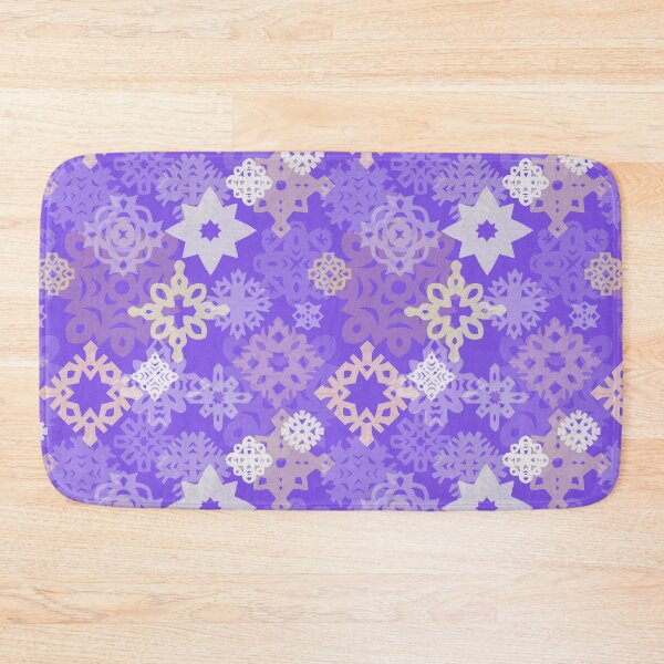 Item preview, Paper snowflakes and stars pattern on violet background designed and sold by Irina Ivanova.