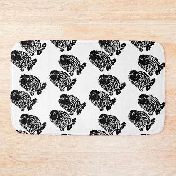Item preview, Ranchu Goldfish Full Black Side View Pair Logo designed and sold by Nosnah.