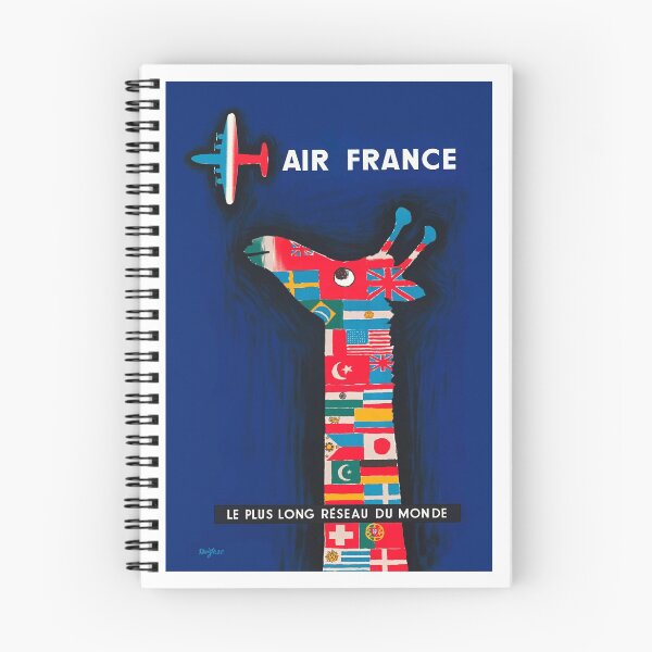 Item preview, 1956 Air France International Giraffe Advertising Poster designed and sold by retrographics.