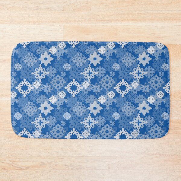 Item preview, Paper snowflakes and stars pattern on indigo background designed and sold by Irina Ivanova.