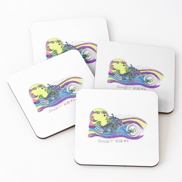 Item preview, Sunset Riders Rock N Roll Biker Art designed and sold by HighArtDesigns.