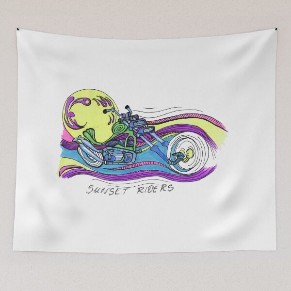 Item preview, Sunset Riders Rock N Roll Biker Art designed and sold by HighArtDesigns.
