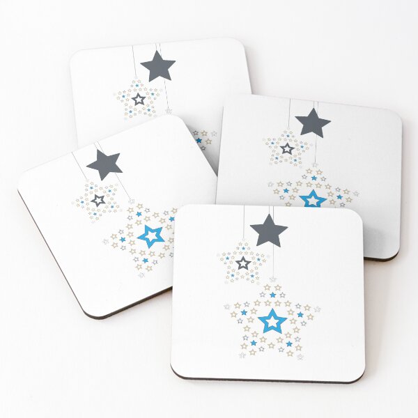 Item preview, Christmas stars cyan designed and sold by Kritzel-Claudi.