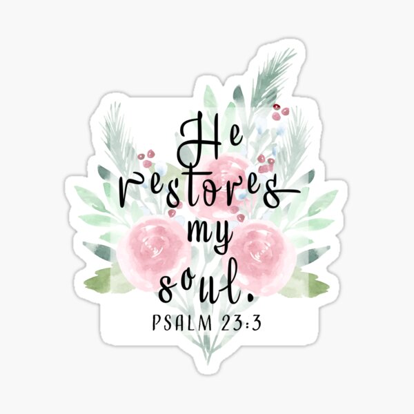 Item preview, He restores my soul Watercolor Artwork designed and sold by Harpley Design Studio.