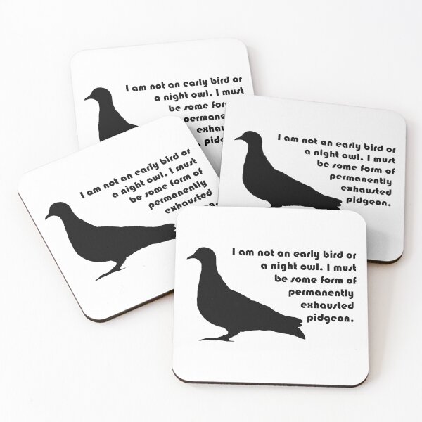 Item preview, Permanently Exhausted Pidgeon Silhouette designed and sold by ColorfulCortex.