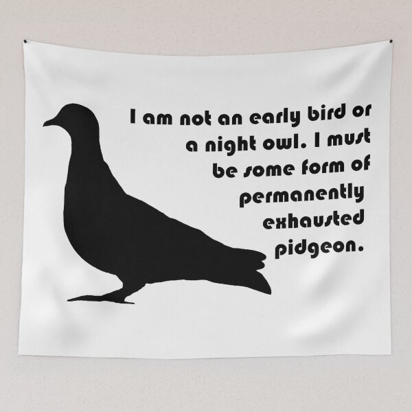Item preview, Permanently Exhausted Pidgeon Silhouette designed and sold by ColorfulCortex.