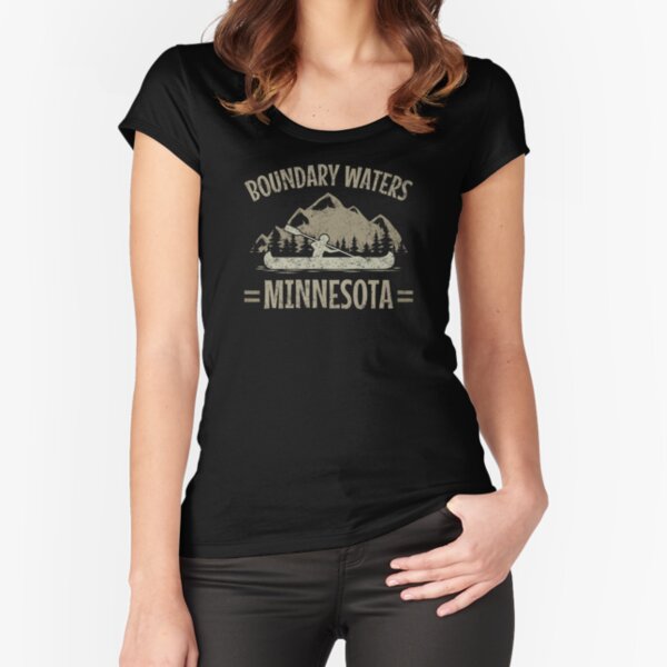 Boundary Waters Canoe Canoeing Fitted Scoop T-Shirt