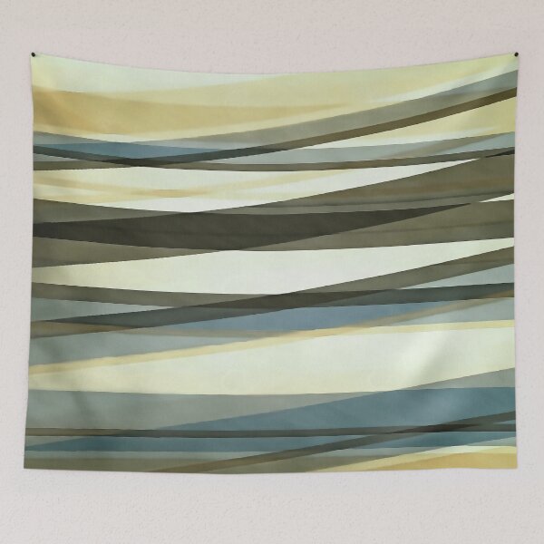 Item preview, Semi Transparent Layers In Sand Brown and Blue designed and sold by taiche.