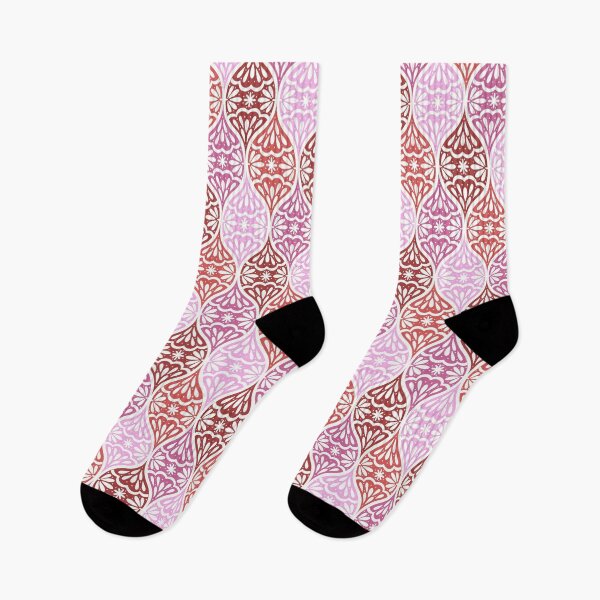 Item preview, Ornamental ogee pattern in pink and red designed and sold by HannaPaulina.