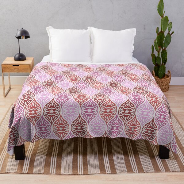 Item preview, Ornamental ogee pattern in pink and red designed and sold by HannaPaulina.