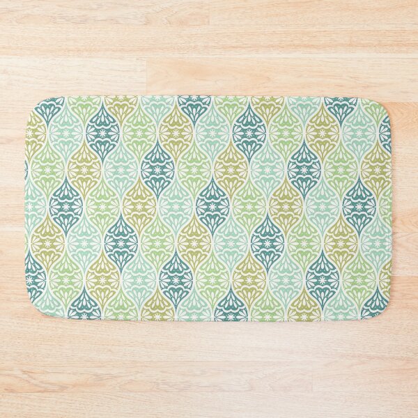 Item preview, Ornamental ogee pattern in teal and green designed and sold by HannaPaulina.