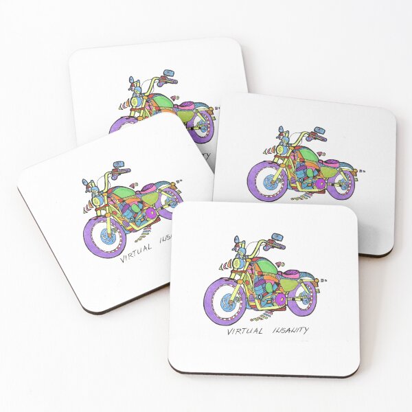 Item preview, Virtual Sanity Motorbike Rock N Roll Music Art Gifts designed and sold by HighArtDesigns.