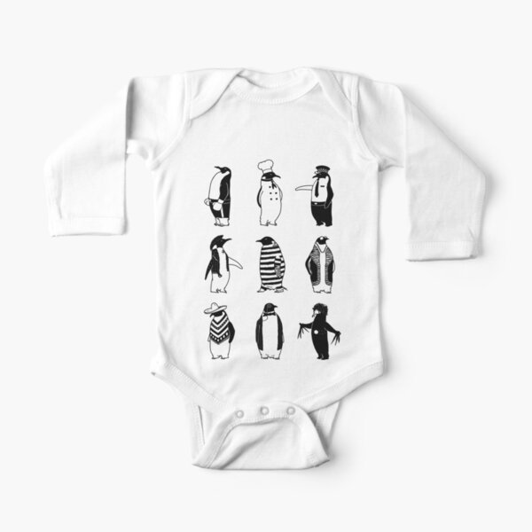 Know Your Penguins Long Sleeve Baby One-Piece