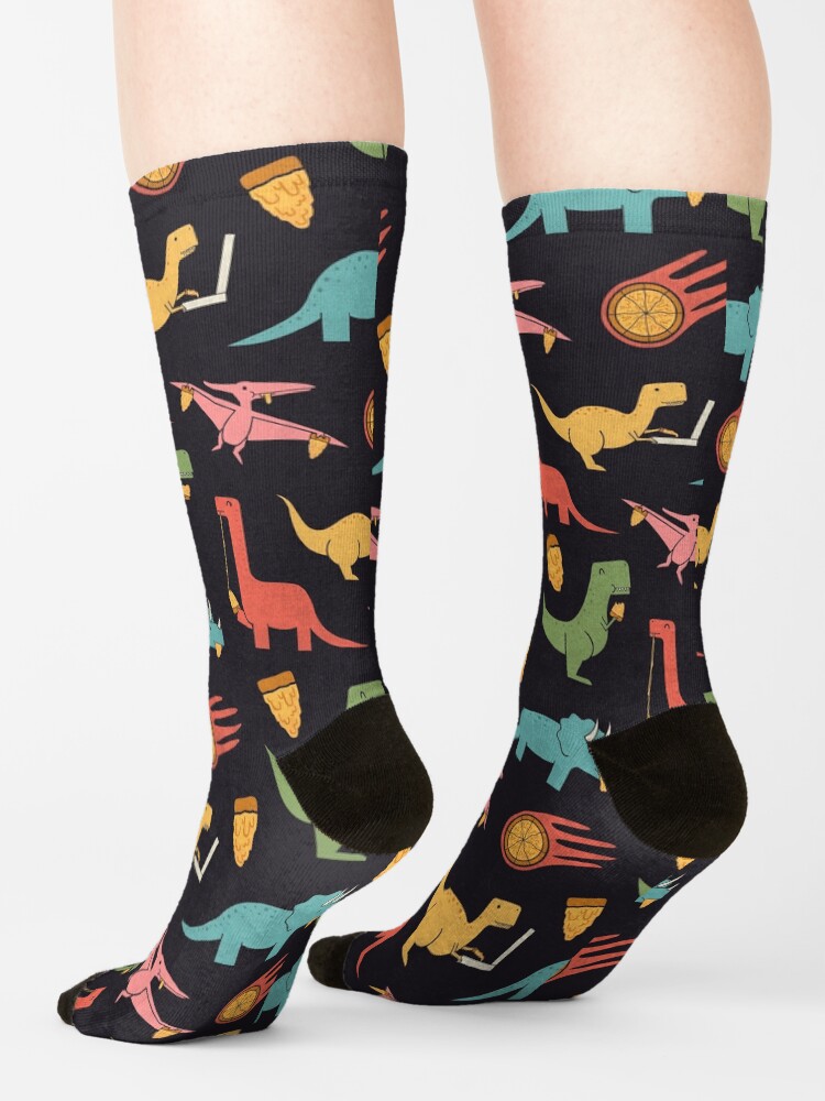 Alternate view of Pizza Dinos Socks