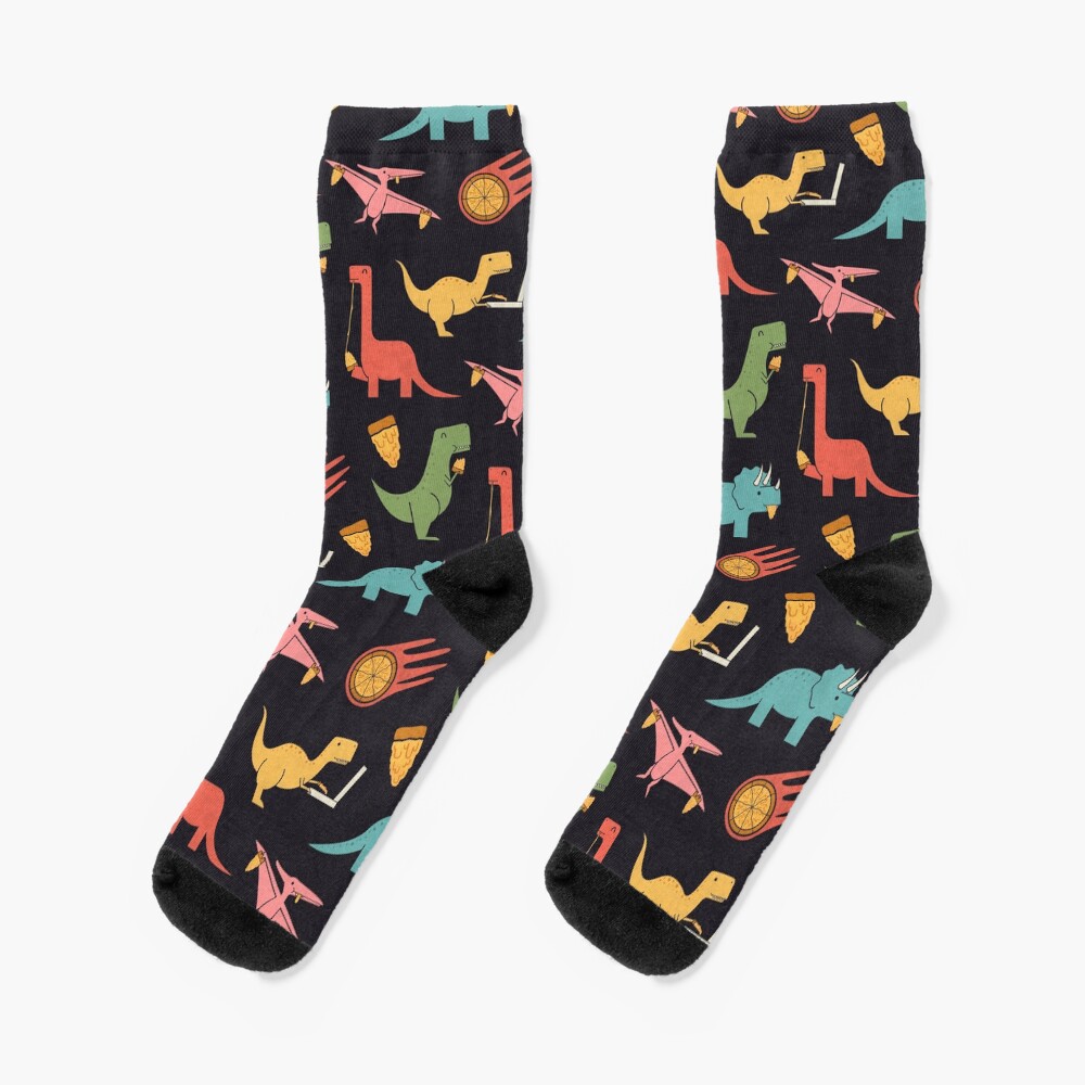 Pizza Dinos Socks