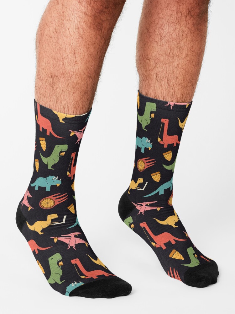 Alternate view of Pizza Dinos Socks