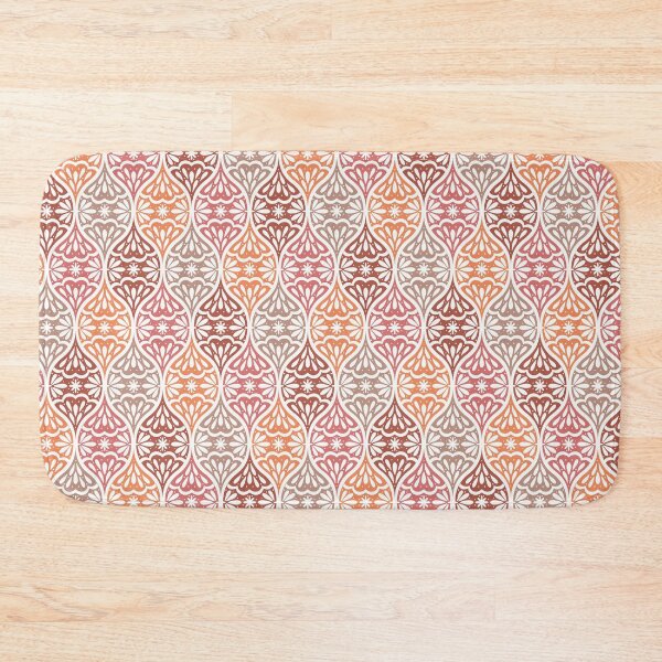 Item preview, Ornamental ogee pattern in pink, orange, red and beige designed and sold by HannaPaulina.