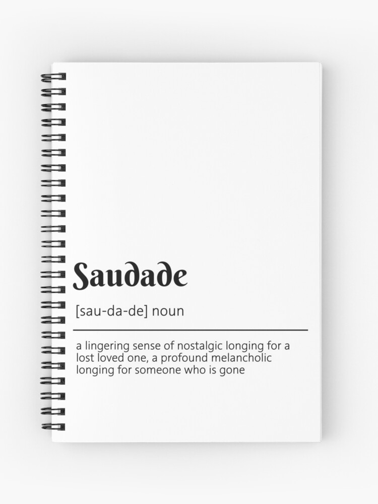 Saudade Definition Art Print Black and White Modern Minimalist