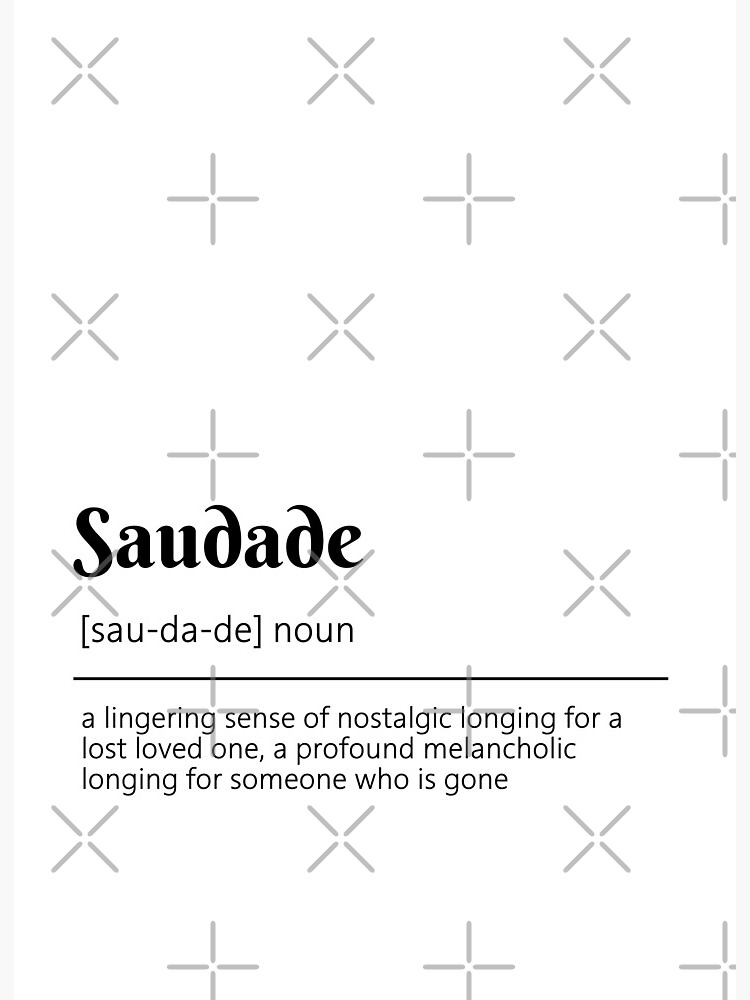 Saudade Definition Art Print Black and White Modern Minimalist Wall Art  Canvas Painting Picture for Living Room Home Decoration