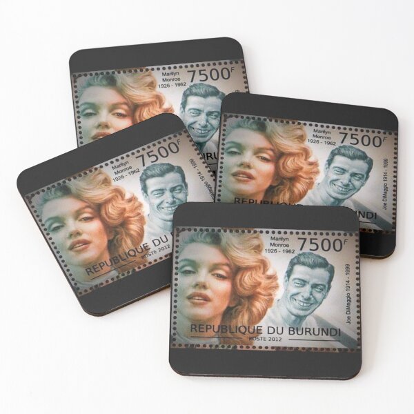 Item preview, Postage stamp Marilyn and Joe digital edit  collector print vintage 50s retro print norma and joe  designed and sold by mystic lady vintage art and fashion designs.