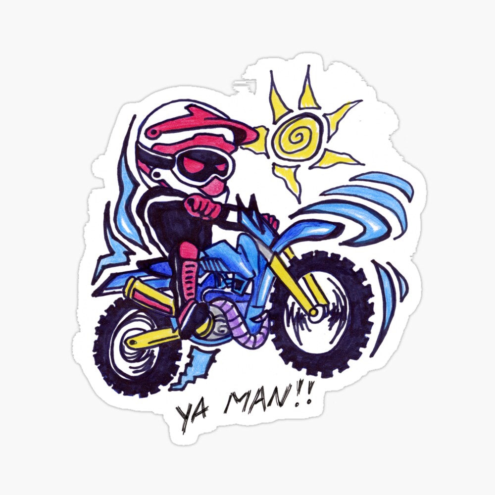 Chaussettes Ya Man Motocross Art Par Highartdesigns Redbubble