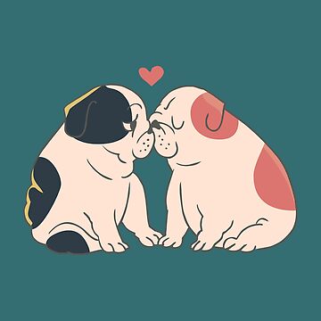 Artwork thumbnail, English Bulldog Kisses by Huebucket