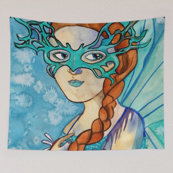 Item preview, Fairy Masquerade - Turquoise designed and sold by Niina  Niskanen.