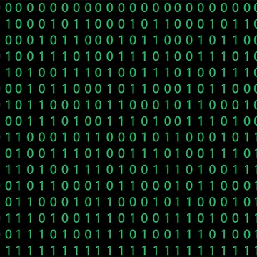 Artwork thumbnail, Pattern with binary code on dark background by anytka