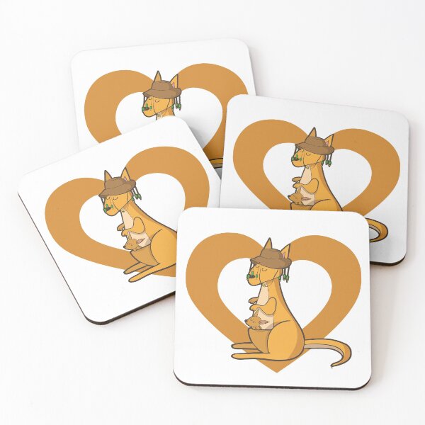 Item preview, Cute Kangaroo with Baby Heart designed and sold by eternallygifted.