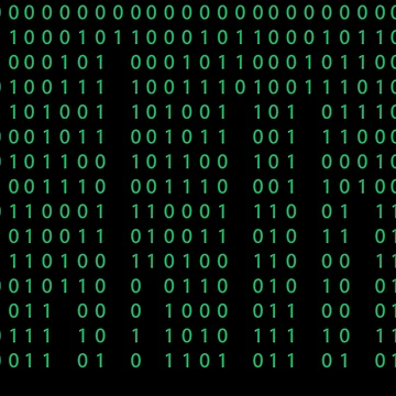 Artwork thumbnail, Pattern with binary code on dark background by anytka