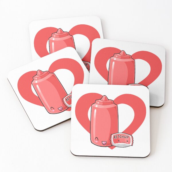 Item preview, Cute Kawaii Ketchup Heart designed and sold by eternallygifted.