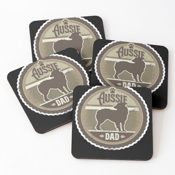 Item preview, Aussie Dad - Distressed Australian Shepherd Silhouette Design designed and sold by DoggyStyles.