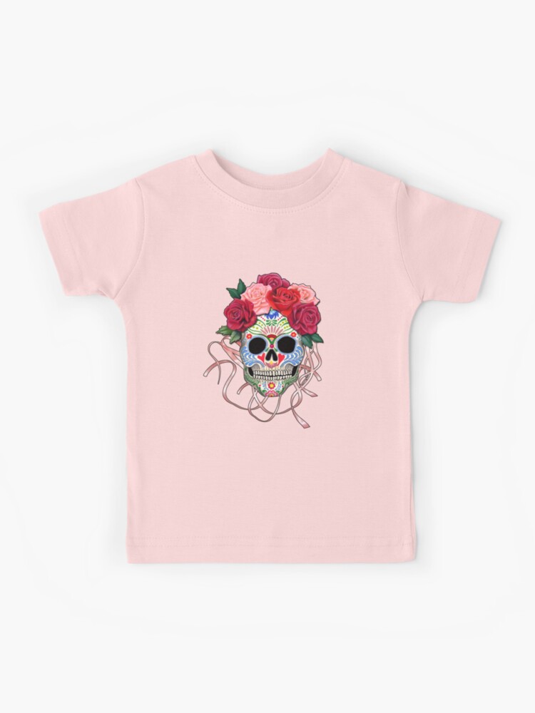 Mexican Roses Skull Ocre