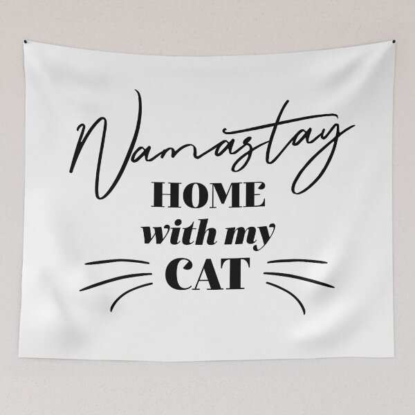 Item preview, Namastay Home With My Cat designed and sold by ZoollGraphics.